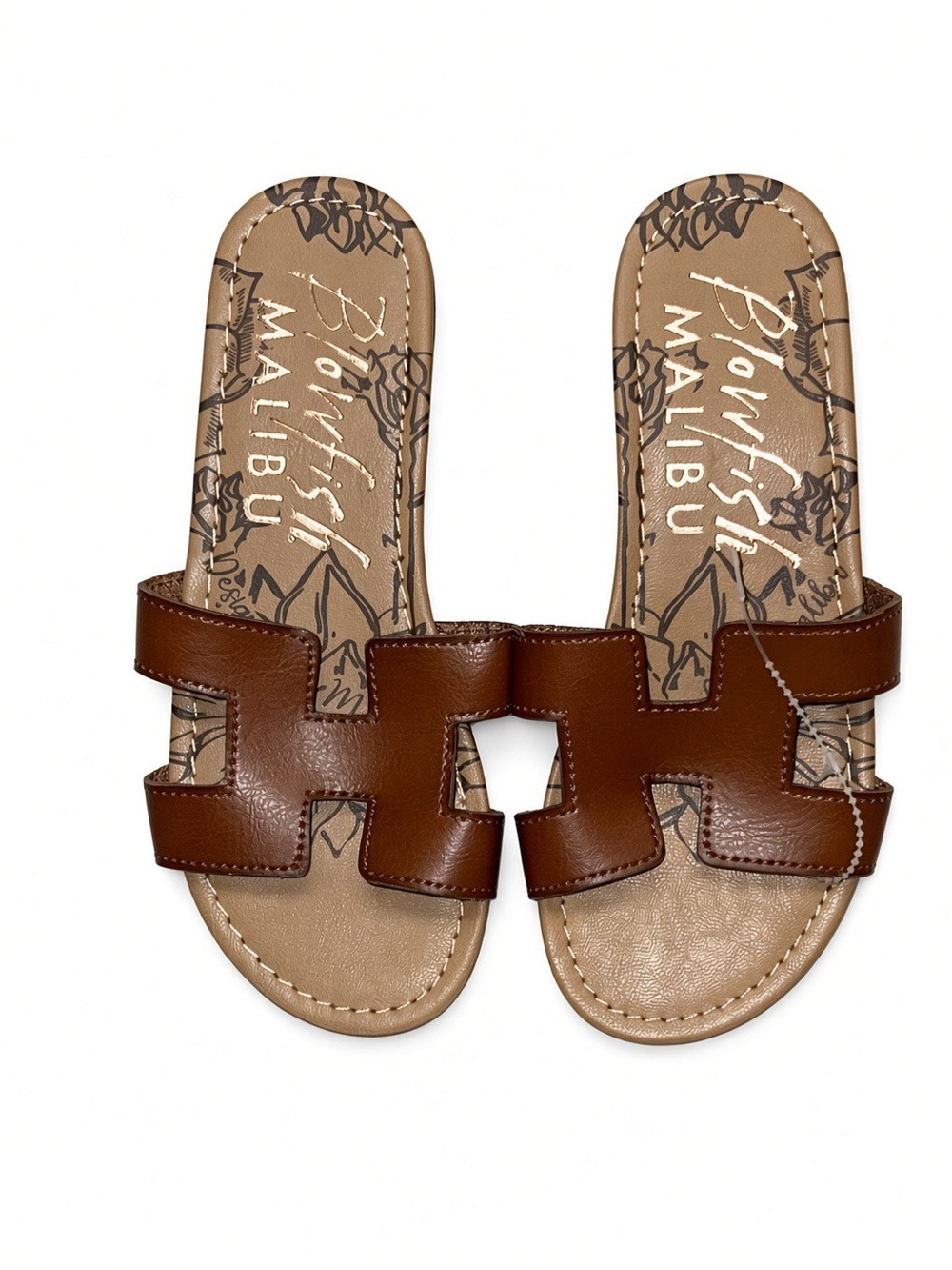 Blowfish Malibu Girls Size 1 Brown Slide Sandals NWOB